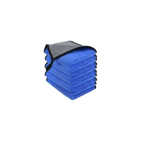 5PCS Chiffon en Microfibre, Réutilisable Chiffon de Nettoyage en Microfibre pour Nettoyage Vitres/Tous lavages/Machine à Polir Les Voiture/Domestique, Super Absorbant Chiffon Microfibre 30x40cm - Crez (1/4)