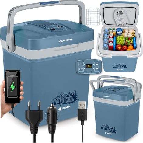 Nevera port谩til Berdsen Icemax de 26 litros con modo ECO - azul