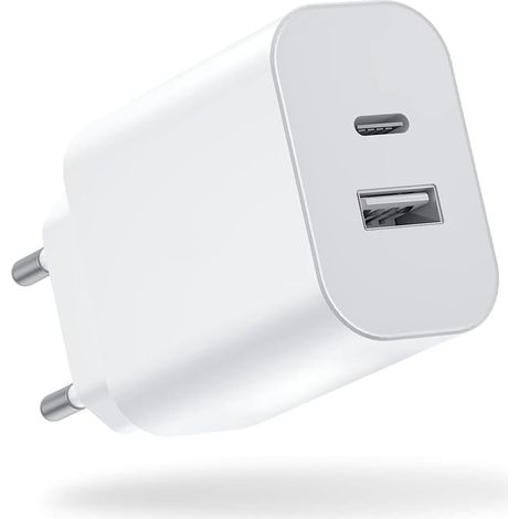 Prise USB C Chargeur, 20W Double Port Charge Rapide Universel Adaptateur (1/5)