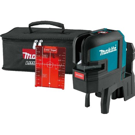 Makita SK106DZ 10.8V/12V MAX CXT Self Leveling 4-Point Cross Line Red Laser with Bag and Accessories