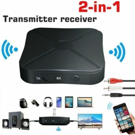 Trasmettitore/ricevitore Bluetooth, convertitore audio wireless, adattatore audio wireless Bluetooth 5.0 2 in 1 per chiamate in vivavoce in auto (1/5)