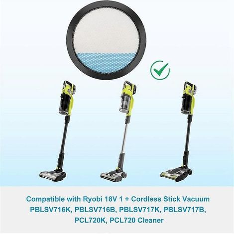 Filter für den ONE+ 18V Akku-Stielstaubsauger, kompatibel mit den Modellen PCL720, PBLSV716 und PBLSV717. Entspricht dem Ersatzteil A32SV720N. (1/5)