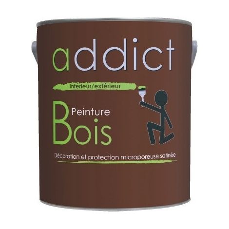 Peinture bois blanc 2.5L – Protection longue durée contre intempéries et UV – Résistance à l'eau – Application facile et séchage rapide – Addict