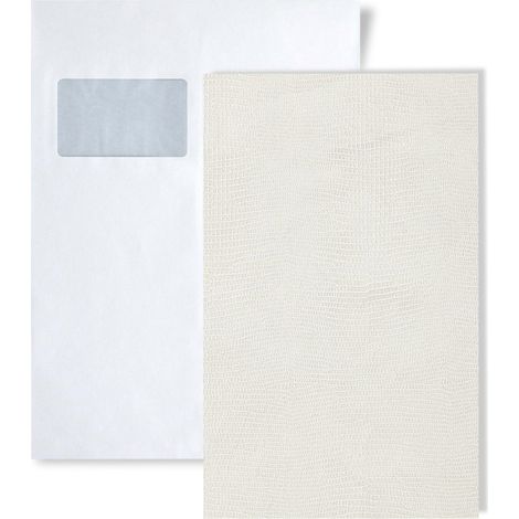 1 PIEZA DE MUESTRA S-15610-SA WallFace LEGUAN BIANCO Leather Collection Muestra panel de pared en tamaño aprox DIN A5 (1/2)