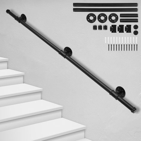 Wolketon Handlauf für Treppe,150cm, rutschfest, Treppengeländer innen und außen, für Badezimmer, Garten, Balkon, Geländer