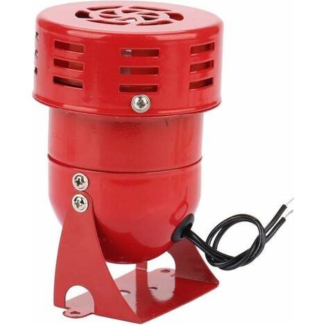 Buzzer Siren 220V 120DB Haute puissance Mini alarme de moteur en métal rouge Bruit industriel électrique Garde contre le vol MS 190 (1/5)