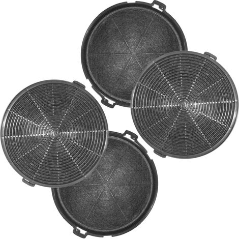 Super Sparset 4 Stk. Ersatzkohlefilter für Abzugshauben von Faber Franke AEG Bauknecht etc. mit Filter-Typ EFF 73 D187 CHF187 EHFC73