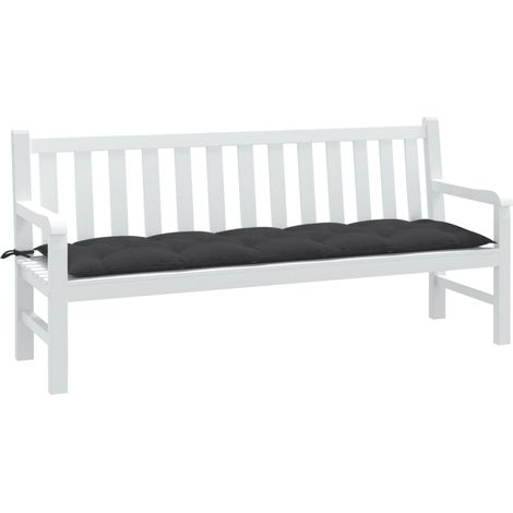 Gartenbank-Auflage Melange Anthrazit 180x50x7 cm Stoff