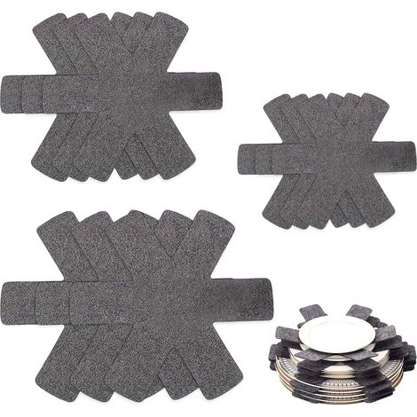 9 Pièces Protege Poele - Protections de Poêle en Feutre - Résistant à La Chaleur et Antidérapant - 3 Tailles (26/35/38 cm), pour Poêles, Casseroles et Bols, Éviter Les Rayures (1/5)