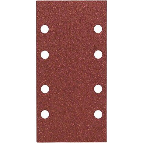 Schleifpapier, 93 x 185 mm. Packung mit 20 P80-Schleifblättern für Holz, Metall und Lack.