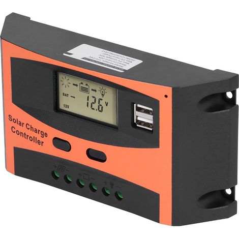 20A Solar Charge Controller Regulator, 12V 24V Dual USB (1/5)