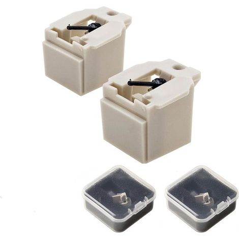 Nadel-Ersatzset – Abtastnadel-Set – Vinyl-Wiedergabe – Diamantspitze – 2 Stück – Weiß
