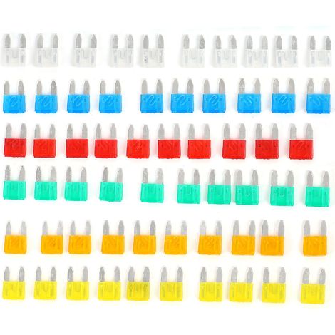 Mini fusibles de voiture en plastique argenté, Type lame, pièces intérieures pour la Protection automobile, 60 pièces (1/5)