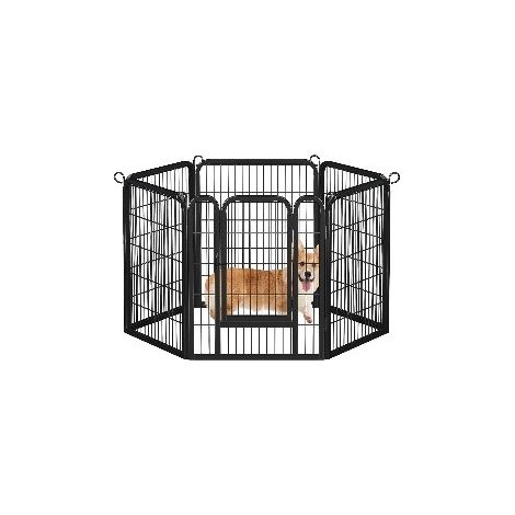 MaxxPet Recinto per cani – Recinto per cani da interno ed esterno - Parco per cuccioli, conigli e altri animali domestici - Area giochi pieghevole - Gabbia con 6 pannelli 100x60cm – Incl. ciotola (1/5)