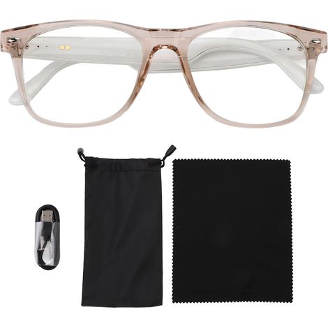 Lunettes de traduction IA PC Bluetooth en temps réel IP65 résistantes à la pluie, lunettes de traduction intelligentes pour les voyages, la musique et les appels (1/5)