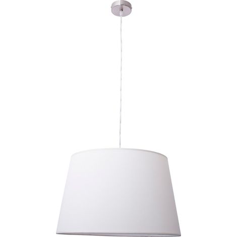 Naeve BOLOGNA Suspension cylindrique beige 1 ampoule E27 rosace en acier