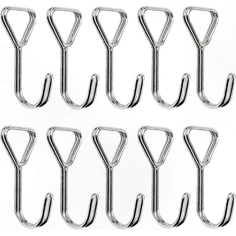 Lot de 10 crochets spirale en acier inoxydable pour fixation de tente, vélo, bagages et serrage divers (1/5)