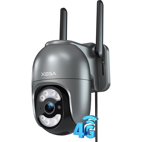 Caméra de surveillance 4G LTE – 2K HD, détection humaine, suivi automatique, IP66, vision nocturne, alarme sonore – Pour fermes et chantiers (1/5)