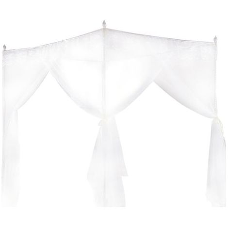 Luxuriöses Prinzessinnen-Bett mit drei seitlichen Öffnungen, Himmelbettvorhang, Moskitonetz und Bettwäsche (S) (1/5)