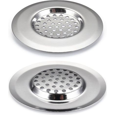 2pcs Passoire d’évier de Cuisine, crépine de vidange d’évier en Acier Inoxydable, Lave-Vaisselle (GR057) (1/5)