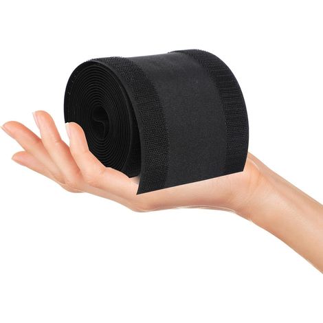 Cache-câble de Sol en Nylon et Polyester Noir, Protège Câble Réutilisable et Léger pour Gestion des Câbles sur Tapis (1/5)