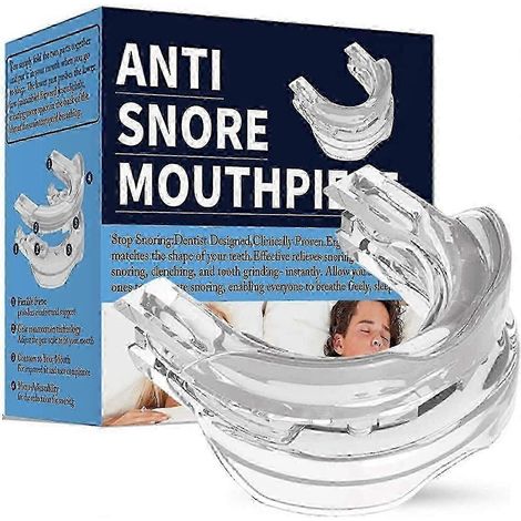 Gouttière nocturne anti-ronflement et anti-grincement des dents - Embout buccal anti-ronflement ajustable pour l'apnée du sommeil