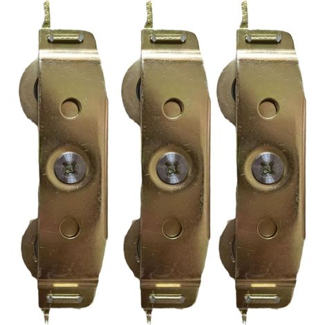 Lot de 1/2/3 rouleaux tandems en alliage d'aluminium pour porte coulissante et fenêtre - Matériel réglable pour verre (1/5)