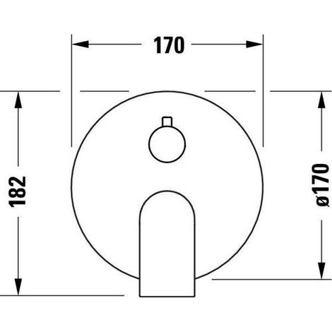 Duravit Tulum Wannemischer Unterputz, runde Rosette, mit (1/4)