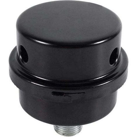 Silencieux pour compresseur d'air - Métal noir Métal Filtre d'admission d'air Filtre silencieux silencieux filetage 3/8 16MM pour pièces d'admission de compresseur d'air sans huile (1/4)