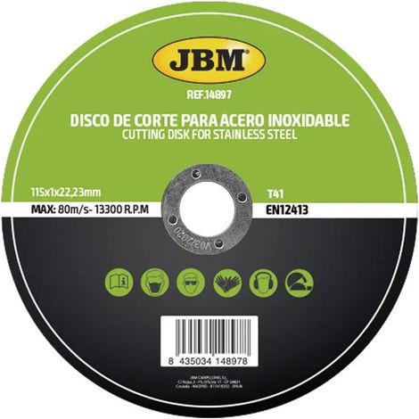 Disco da taglio metallo Jbm t41 115 mm 1 mm