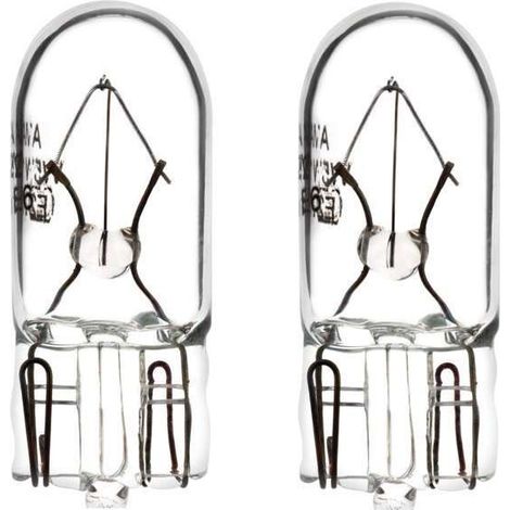 2x ampoule 12V 5W T10 W2,1x9,5D wedge transparent voiture moto tracteur remorque