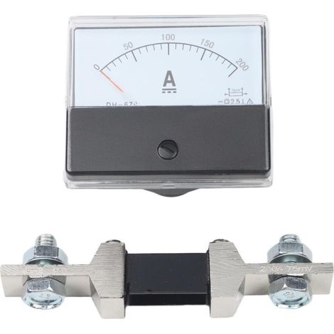 DH-670 Ampèremètre analogique CC, 0-200 A, 300 75 mV, avec shunt pour (1/5)