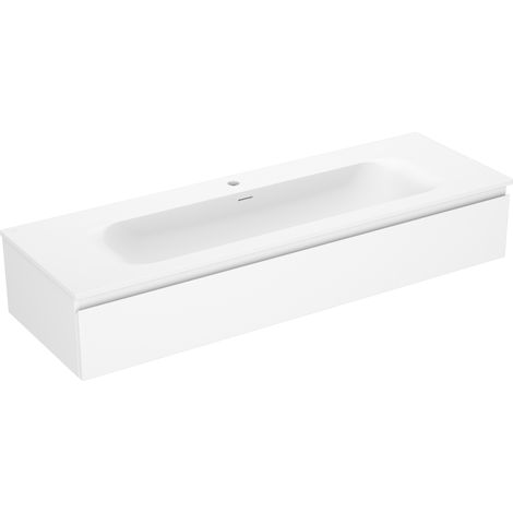 Mexen Orio mobile bagno 140 cm con lavabo Vela, 1 cassetto, bianco opaco - 91A10-14023-1-BF01-W23M01 (1/5)