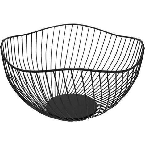 Corbeille Fruit, Panier A Fruit Métal, Panier Fruit, Corbeille Fruit Osier, Panier Corbeille Fruit Design, Corbeille à Fruits, Panier de Fruits et Légumes Avec Forme de Vague pour la Cuisine (1/5)