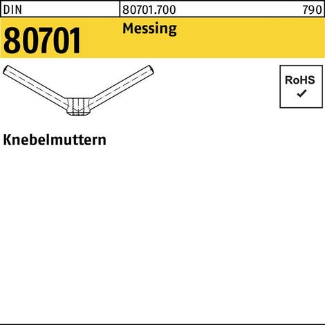 DIN 807 Knebelmuttern 1 Messing M 20 Ms S (1/2)