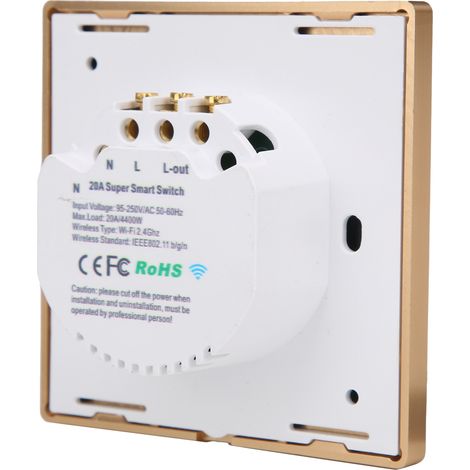 Intelligenter Schalter, der den EU/UK-Standards entspricht und über eine drahtlose Fernbedienung sowie eine WLAN-Fernbedienung verfügt. (1/5)