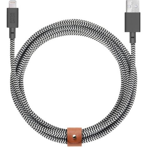 Native Union Belt Cable USB-A to Lightning 3m Zebra (1/5)