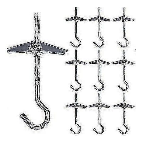 Crochets de plafond en acier au carbone - Kit de 10 fixations murales pour plantes (1/4)