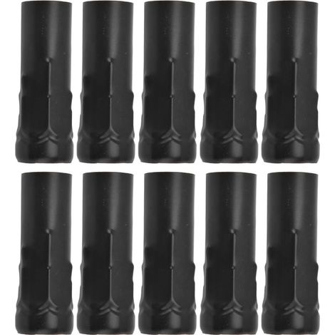 Tube métallique E14 pour support de lampe à bougie, accessoires d'éclairage de Base 25x80mm noir 10 pièces (1/5)