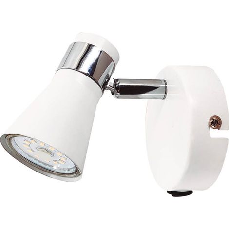 Lampada da parete singola con interruttore Serie Selna GU10 Bianca