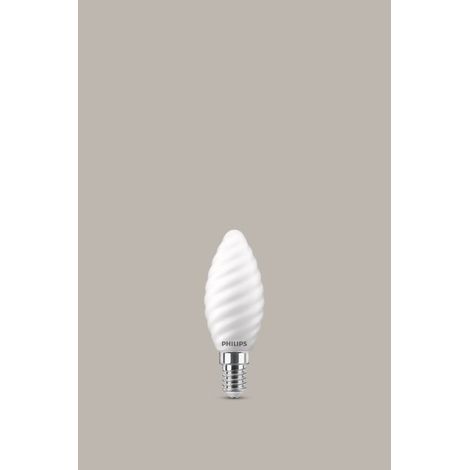 Lampadina LED variabile fiamma ritorta satinata E14 470Lm 40W bianco neutro, OSRAM OSRAM