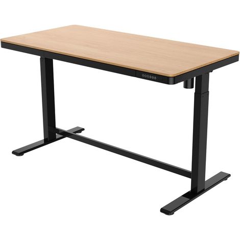 Bureau éléctrique / bureau à domicile - 140x70 cm - Chêne blanchi - Noir