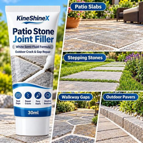 KineShineX Garten-Schiefer-Fugenmörtel Reparaturpaste für Steinrisse im Außenbereich (1/4)
