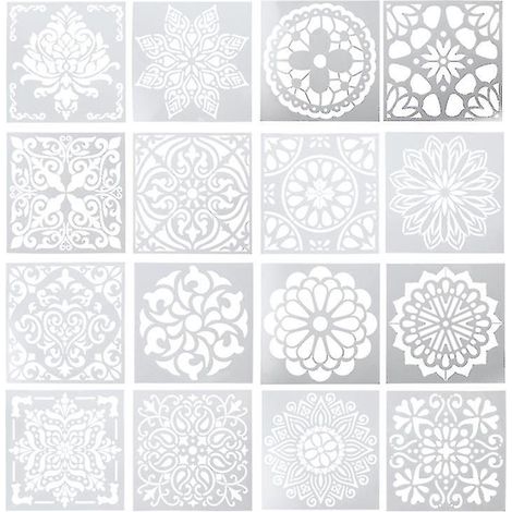 16-teiliges Mandala-Schablonenset