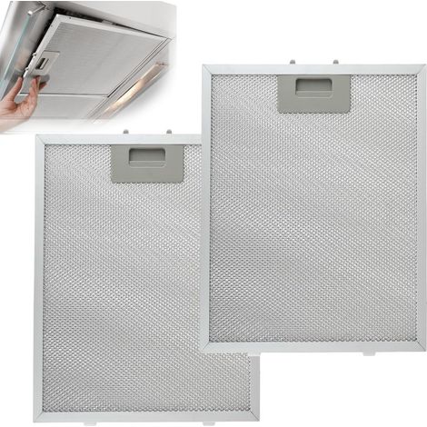 2 Pieces Extractor Hood Filter, Aluminium Filter, Washable Grease Filter, Metal Grease Filter for Many Large Brands (305 x 267 mm) (1/5)