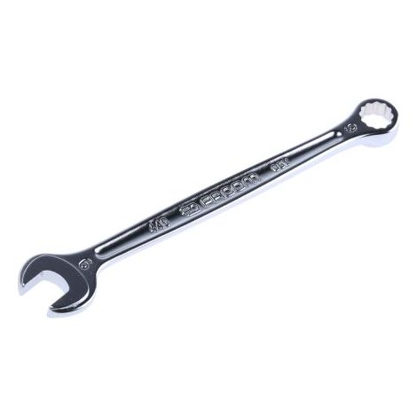 Facom – Clé mixte 9 mm – Double terminaison – Longueur 138 mm – Finition chrome satiné – Angle de 15° pour accès étroit