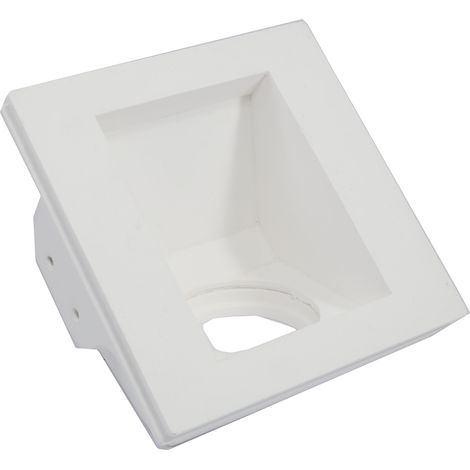 Portafaretto ad incasso quadrato in gesso bianco KAT04 controsoffitto (1/2)