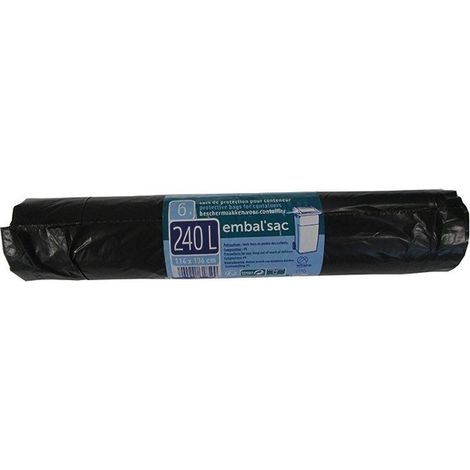 Sacchetto per contenitore 240l, confezione da 6 sacchi, rif. Emb240p06599