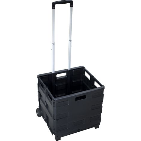 PAVO - CAISSE DE COURSES PLIANTE-CHARGE MAXIMALE 25 KG-38X36X31CM -NOIR, 8053919