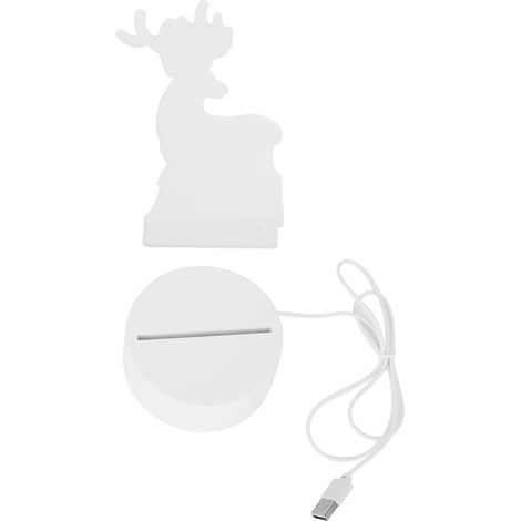 3D-Tischlampe in Hirschform mit USB-LED-Anschluss, Nachtlicht für Schlafzimmer, Halloween, Weihnachten, Kindergeschenk (1/5)